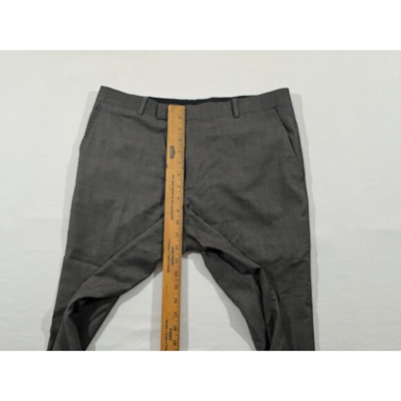Band of Outsiders Mens Gray Wool Trousers Dress Pants Sz 4 (34?) USA Altered - Picture 4 of 10